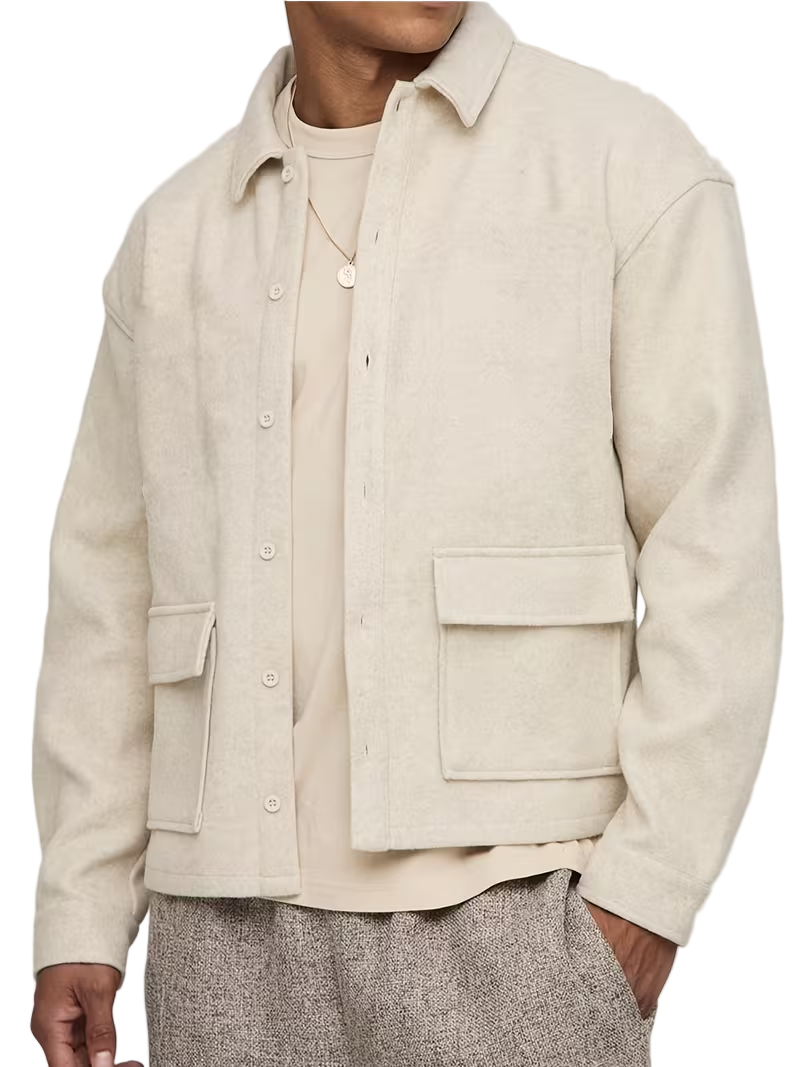 Men’s Buttoned Jacket with Collar
