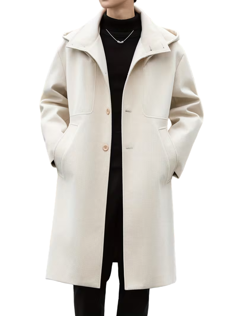 Men’s Long Coat with Hood