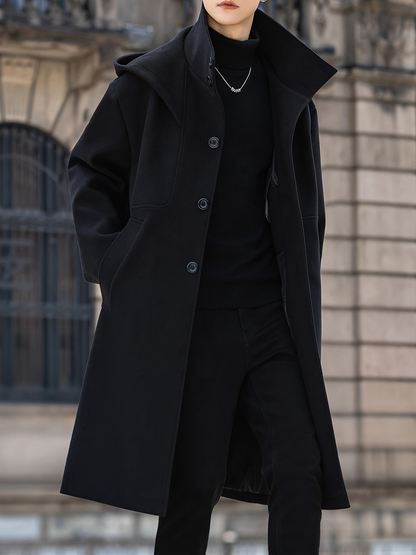 Men’s Long Coat with Hood