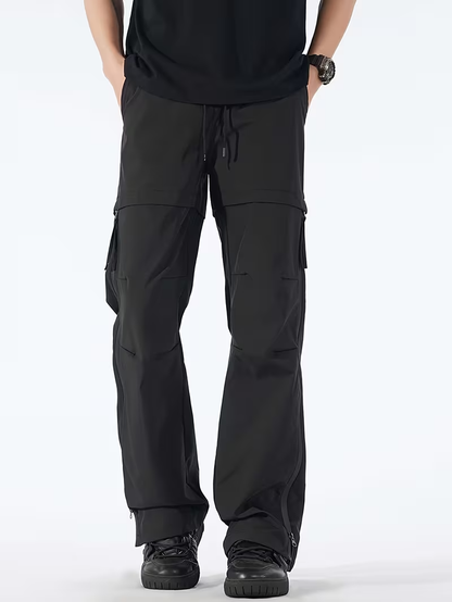 Men’s Wide-Leg Zippered Pants