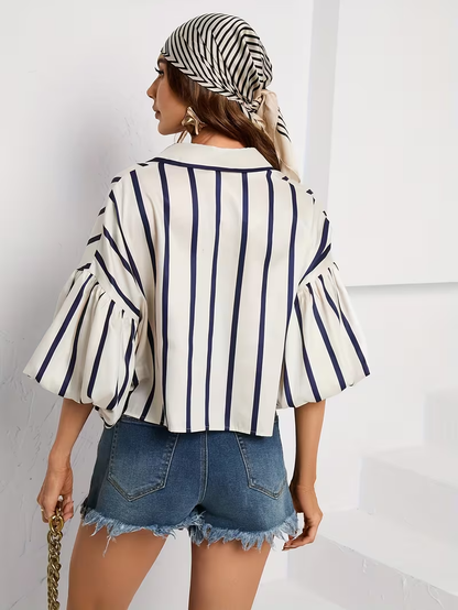 Women’s Cropped Striped Shirt