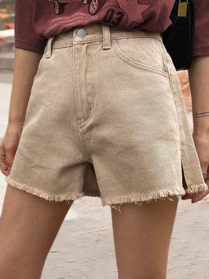 Women’s Shorts with Frayed Hem